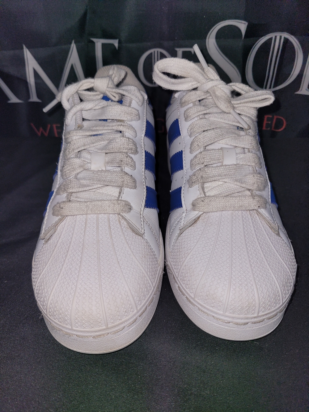 Adidas Superstar XLG Men’s Sneakers - White with Blue - Picture 3 of 8